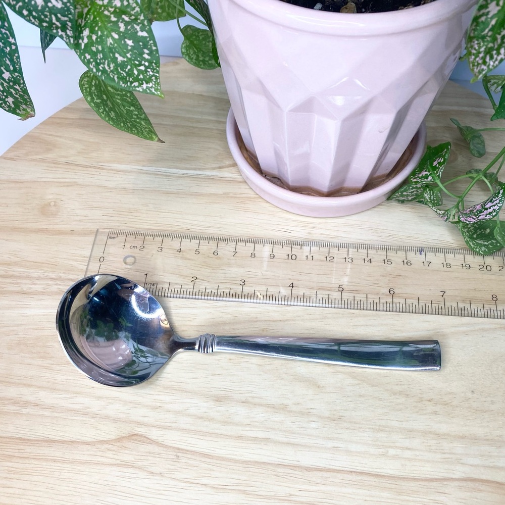 Vintage Reed & Barton 18/10 Heritage Mint Serving Spoon Ladle Flatware Cutlery